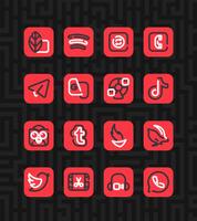 Linios Red - Icon Pack screenshot 3