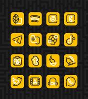 Linios Yellow - Icon Pack স্ক্রিনশট 3