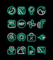 ToscaLine - Turqoise Icon Pack الملصق