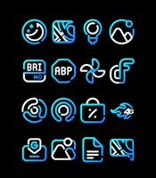 SeaLine - Blue - Icon Pack plakat