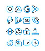 Lineblack - Blue icon Pack スクリーンショット 3