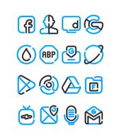 Lineblack - Blue icon Pack スクリーンショット 1