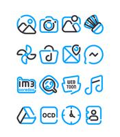 Lineblack - Blue icon Pack スクリーンショット 2