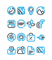 Lineblack - Blue icon Pack اسکرین شاٹ 5
