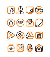Lineblack - Orange icon Pack screenshot 1