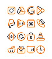 Lineblack - Orange icon Pack screenshot 3