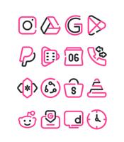 Lineblack - Pink icon Pack syot layar 3