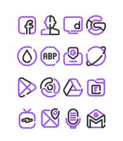 Lineblack - Purple icon Pack تصوير الشاشة 1