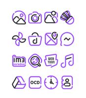 Lineblack - Purple icon Pack تصوير الشاشة 2