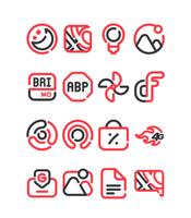 Lineblack - Red icon Pack โปสเตอร์