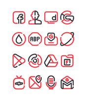 Lineblack - Red icon Pack ภาพหน้าจอ 1