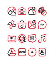 Lineblack - Red icon Pack ภาพหน้าจอ 2