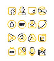 Lineblack - Yellow icon Pack تصوير الشاشة 1