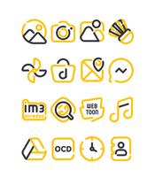 Lineblack - Yellow icon Pack تصوير الشاشة 2