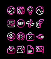 BlossomLine - Pink Icon Pack الملصق