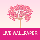 Falling Flowers Red - Live Wallpaper APK