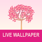 Falling Flowers Red - Live Wallpaper أيقونة