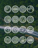 Lines Circle - White Icon Pack 포스터