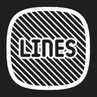 Lines Squircle White Icon Pack icône