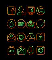 برنامه‌نما Outline Marigold - Icon Pack عکس از صفحه