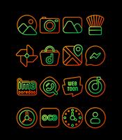 برنامه‌نما Outline Marigold - Icon Pack عکس از صفحه