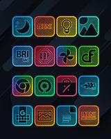 Lines Square - Neon icon Pack پوسٹر