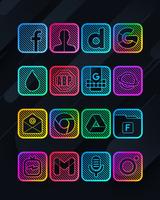 Lines Square - Neon icon Pack captura de pantalla 1