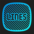 Lines Squircle Neon Icon Pack icône
