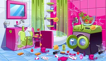 Doll House Cleaning - Princess Room Cleaner Game capture d'écran 1