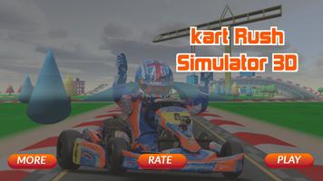 Go-kart rush simulator 3d Affiche