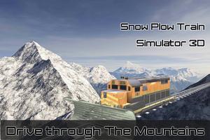 Snow Plowing Train 3D Affiche