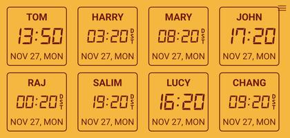 World Clock Pro Multi Digital captura de pantalla 3