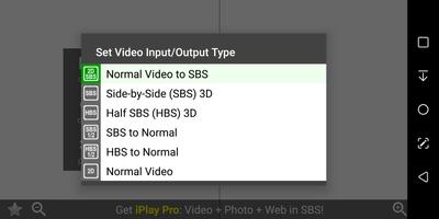 iPlay VR Player SBS 3D Video captura de pantalla 1