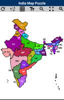 India Map Puzzle Affiche