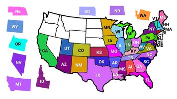USA Map Puzzle capture d'écran 1