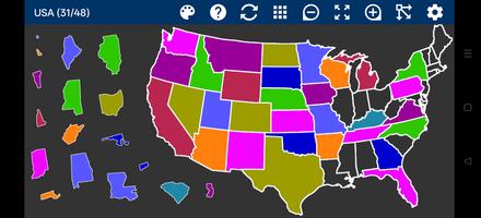 USA Map Puzzle 스크린샷 1