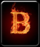 Fire Letters Wallpaper HD captura de pantalla 1