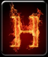 Fire Letters Wallpaper HD captura de pantalla 2