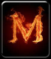 Fire Letters Wallpaper HD captura de pantalla 3