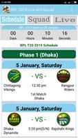BPL 2019 Live and Squad Poster