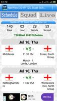 NatWest 2019 T20 Blast Schedule Affiche