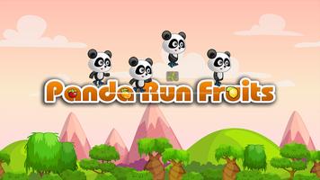 Monde Panda Run Fruits Affiche
