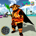 Flame Panda Rope Hero - Super Gangster Panda