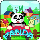 Panda animal zoo transporter bus icône