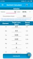 Hydroponics Nutrient Calculato captura de pantalla 1