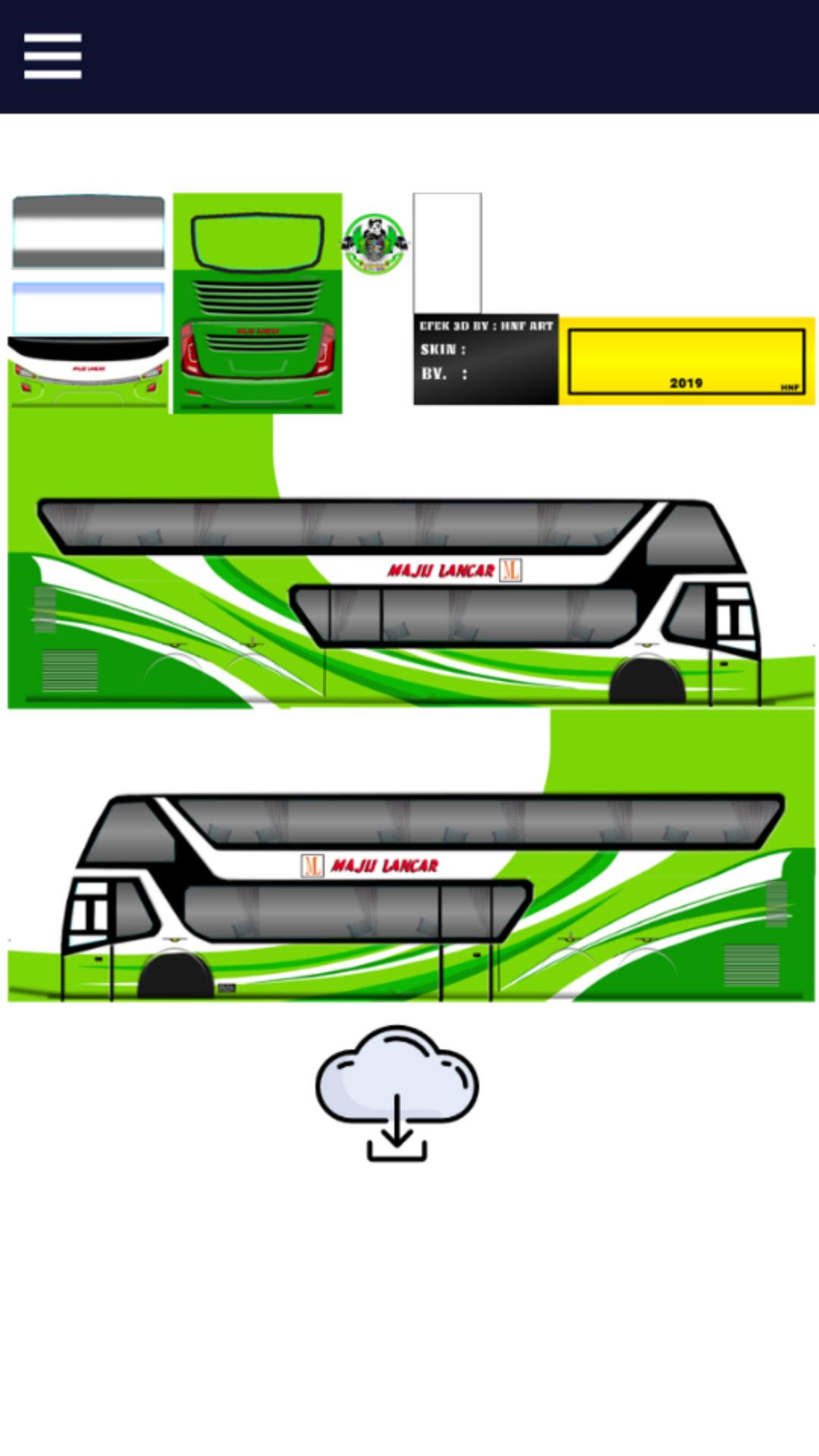 Livery Bussid Hd Warna Hijau Kumpulan Livery Bus