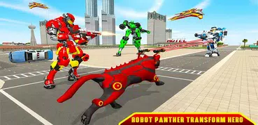 Panther Transform Robot: Grand Drone Robot Games