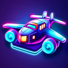 Merge Planes Neon Game Idle icône