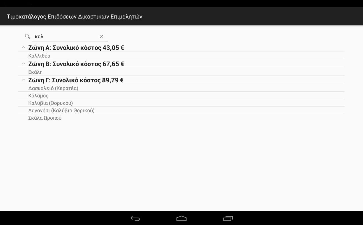 Τιμοκατάλογος Επιδόσεων for Android - APK Download