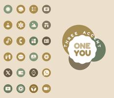 OneYou Three Accent Icons الملصق